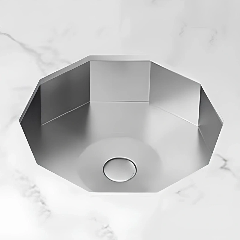 Schnelle Sch S206 Chrome Tezgah Altı Hegzagon Çelik Lavabo