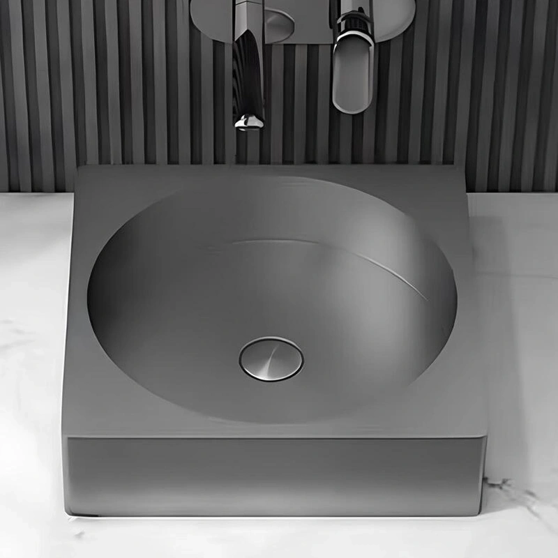 Schnelle Sch BL5507 Grey Tezgah Üstü Kare Çelik Lavabo