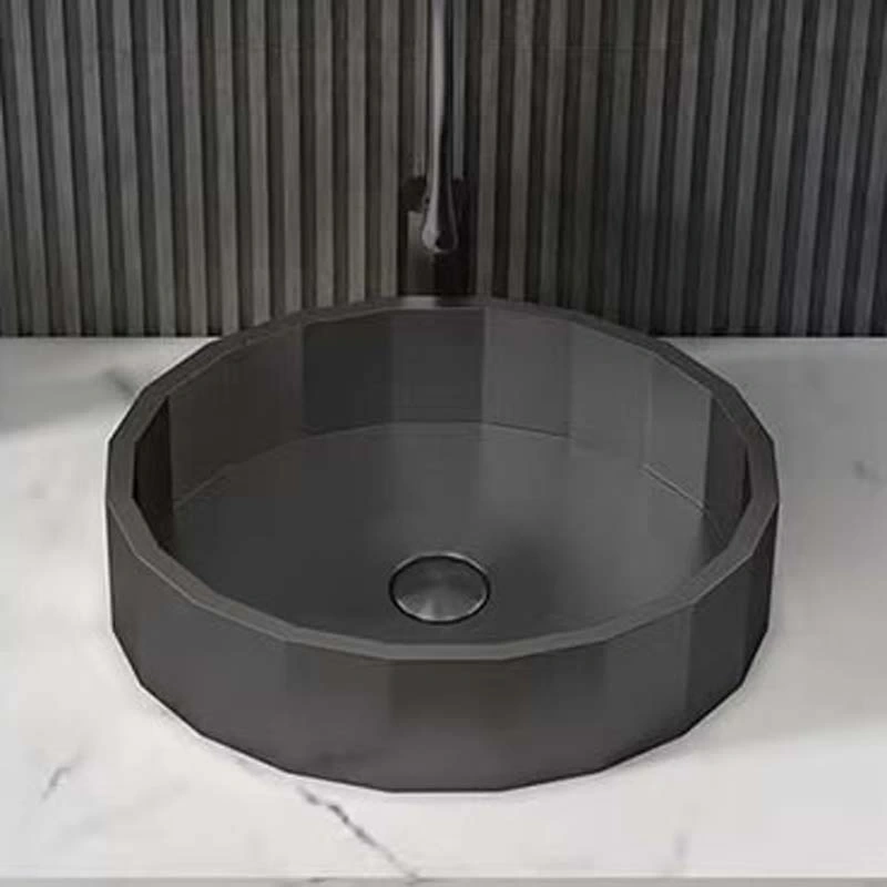 Schnelle Sch BK5509 Black Tezgah Üstü Hegzagon Çelik Lavabo