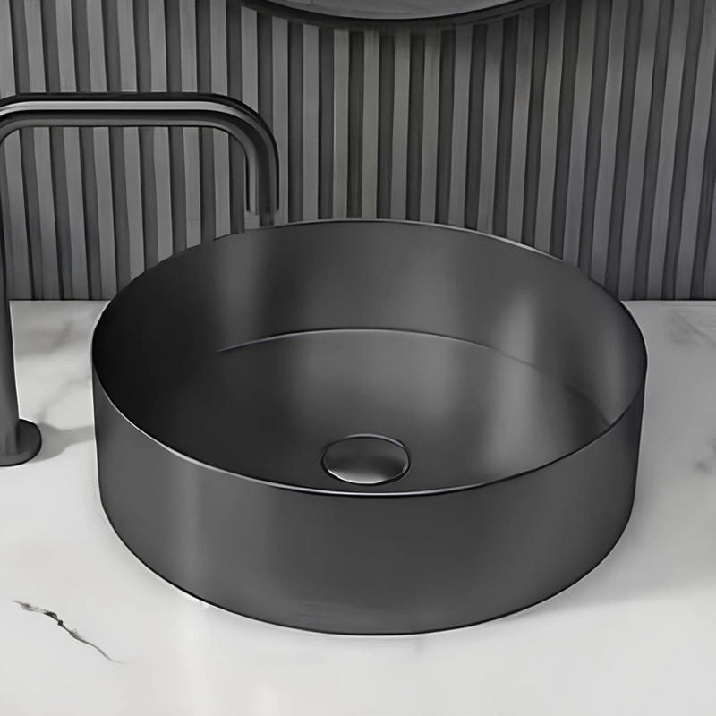 Schnelle Sch BK5512 Black Tezgah Üstü Oval Çelik Lavabo