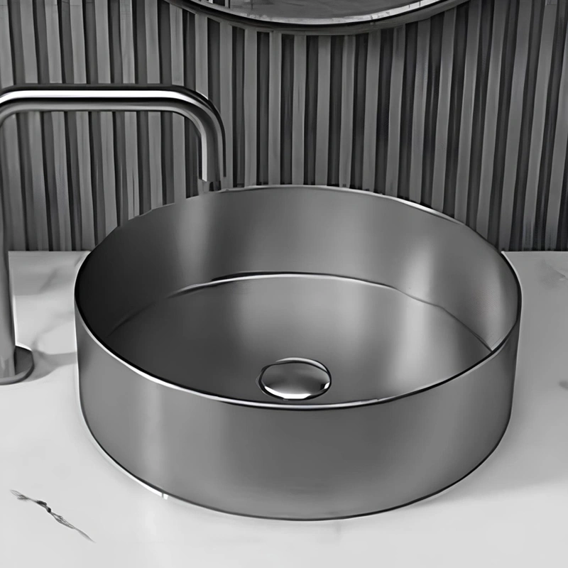 Schnelle Sch BL5512 Grey Tezgah Üstü Oval Çelik Lavabo