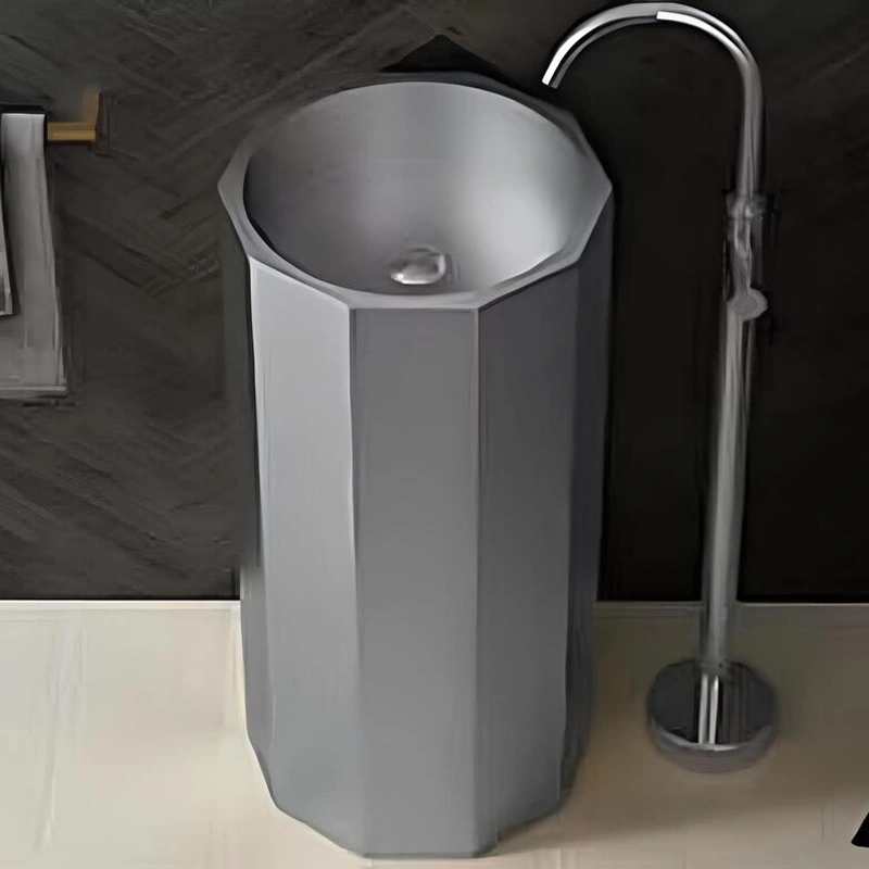 Schnelle Sch S8821 Chrome Monoblok Hegzagon Çelik Lavabo