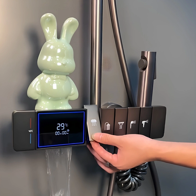 Schnelle Sharp Siyah Akıllı Duş Seti