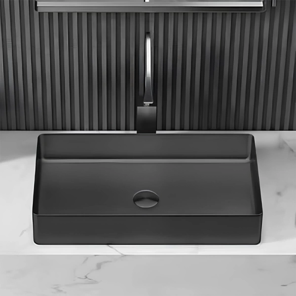 SCHNELLE 186 SCH BK5502 Black Tezgah Üstü Dikdörtgen Çelik Lavabo
