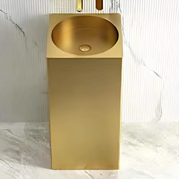 SCHNELLE 213 SCH G8816 Gold Kare Monoblok Çelik Lavabo