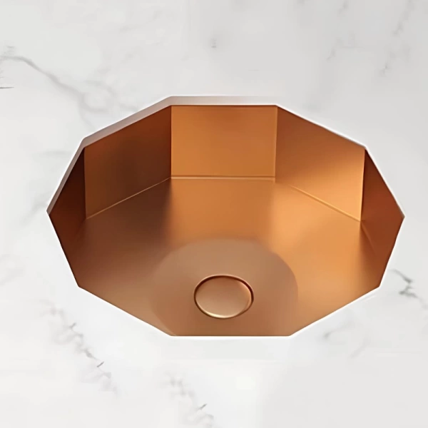 SCHNELLE 29 SCH RG206 Rose Gold Tezgah Altı Hegzagon Çelik Lavabo