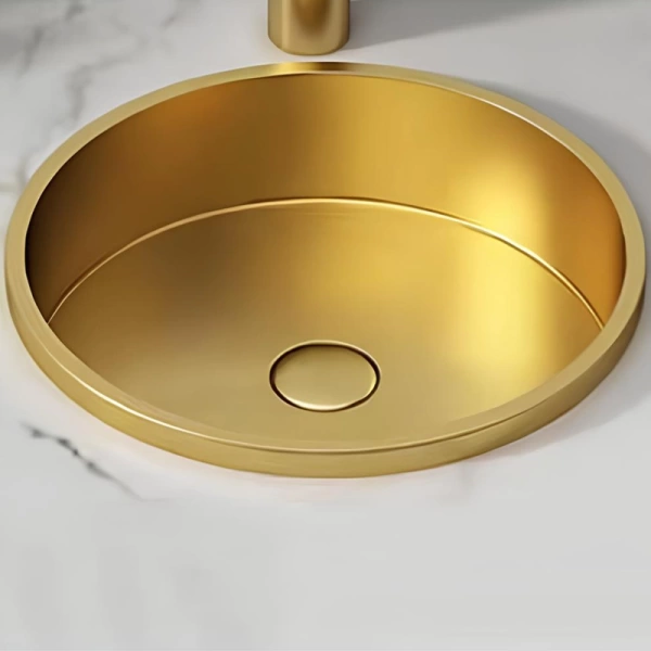 SCHNELLE 34 SCH G207-- Gold Tezgah Altı Oval Çelik Lavabo