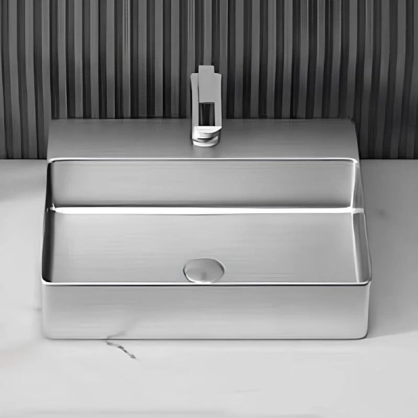SCHNELLE 55 SCH S5505-Tezgah Üstü Dikdörtgen Çelik Lavabo