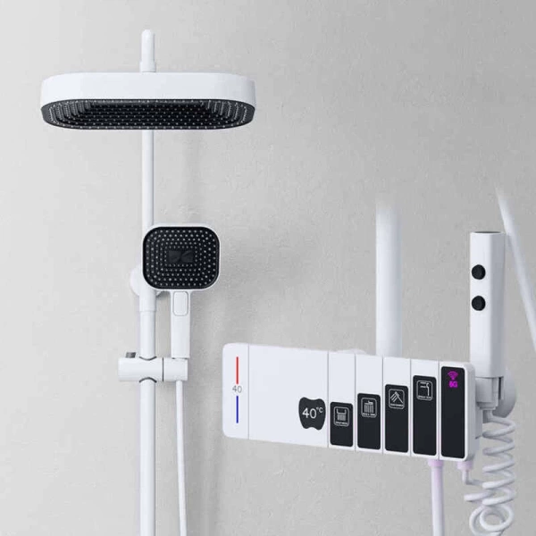 Schnelle Apple White Termostatik Duş Kolonu