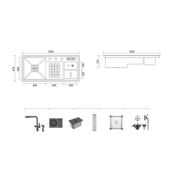 Schnelle AQ 10547NX 105 Cm Mutfak Evyesi