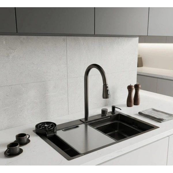 Schnelle SCH-P30 Termostatik Akıllı Evye 65x45 Cm 7 Fonksiyonlu