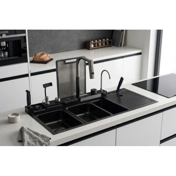 Schnelle SCH-P34 Shuttle Akıllı Evye 100x50 Cm 17 Fonksiyonlu