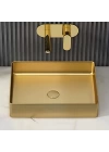 SCHNELLE 106 SCH G5504 Gold Tezgah Üstü Dikdörtgen Çelik Lavabo