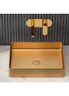 SCHNELLE 107 SCH RG5504 Rose Gold Tezgah Üstü Dikdörtgen Çelik Lavabo