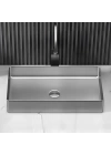 SCHNELLE 187 SCH BL5502 Grey Tezgah Üstü Dikdörtgen Çelik Lavabo