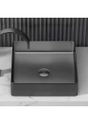 SCHNELLE 192 SCH BK5503 Black Tezgah Üstü Kare Çelik Lavabo
