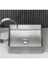 SCHNELLE 197 SCH S5503 Chrome Tezgah Üstü Kare Çelik Lavabo
