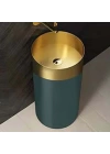 SCHNELLE 208 SCH GNG8807 Gold Green Oval Monoblok Çelik Lavabo