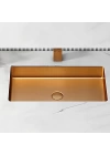 SCHNELLE 41 SCH RG208-- Rose Gold Tezgah Altı Dikdörtgen Çelik Lavabo