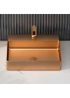 SCHNELLE 53 SCH RG5505 Rose Gold Tezgah Üstü Dikdörtgen Çelik Lavabo