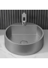 SCHNELLE 57 SCH BL5506 Grey Tezgah Üstü Oval Çelik Lavabo