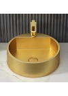 SCHNELLE 58 SCH G5506 Gold Tezgah Üstü Oval Çelik Lavabo