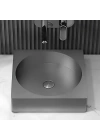 SCHNELLE 63 SCH BL5507 Grey Tezgah Üstü Kare Çelik Lavabo
