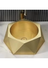 SCHNELLE 70 SCH G5508 Gold Tezgah Üstü Hegzagon Çelik Lavabo