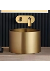 SCHNELLE 88 SCH G5511 Gold Tezgah Üstü Oval Çelik Lavabo