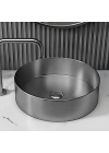 SCHNELLE 99 SCH BL5512 Grey Tezgah Üstü Oval Çelik Lavabo