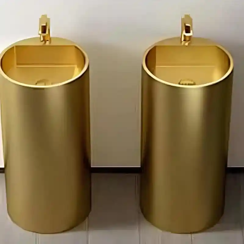 Schnelle Sch G8801Gold Monoblok Oval Çelik Lavabo