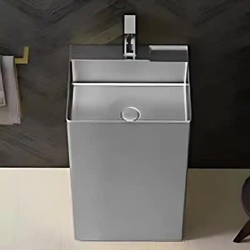 Schnelle Sch S8803 Chrome Monoblok Dikdörtgen Çelik Lavabo