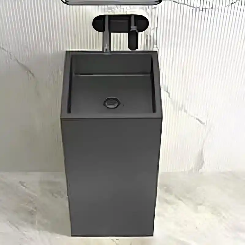 Schnelle Sch BK8804 Black Monoblok Kare Çelik Lavabo
