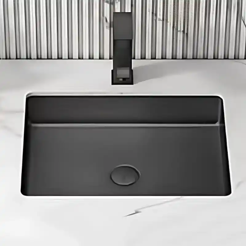 Schnelle Sch BK202 Black Tezgah Altı Dikdörtgen Çelik Lavabo