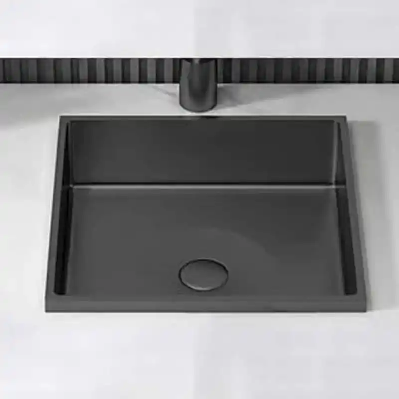 Schnelle Sch BK205 Black Tezgah Altı Dikdörtgen Çelik Lavabo