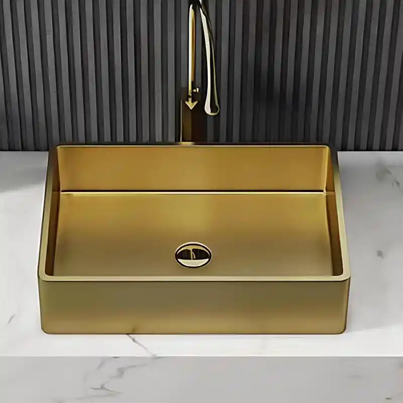 Schnelle Sch B5514 Rustik Tezgah Üstü Dikdörtgen Çelik Lavabo