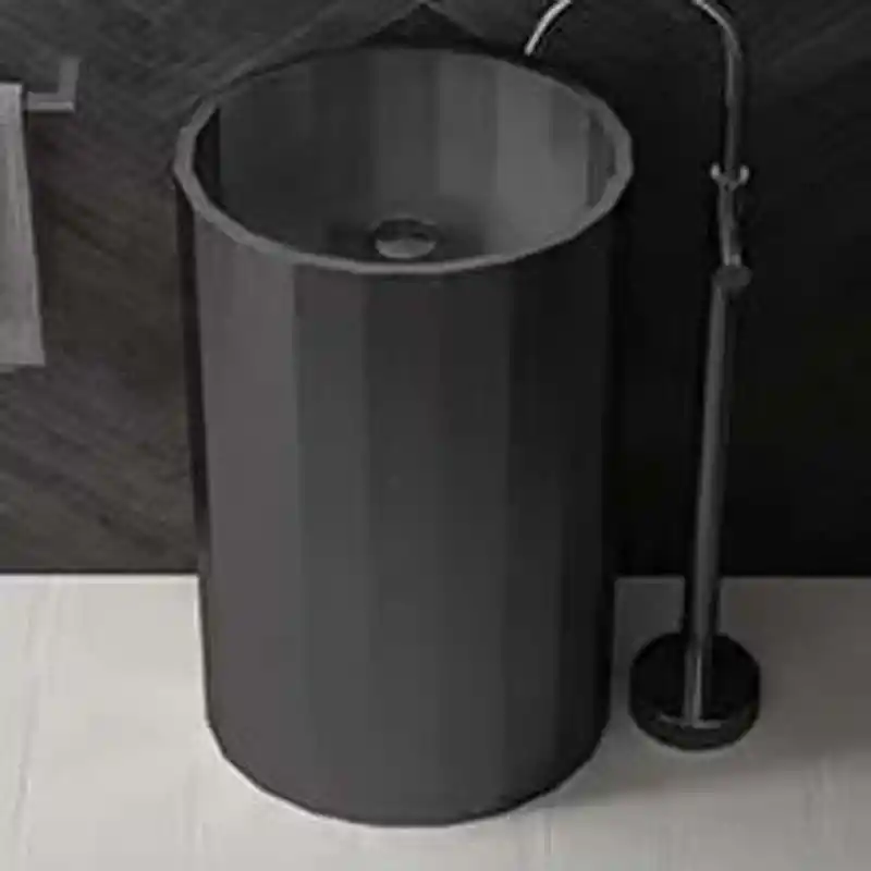 Schnelle Sch BK8818 Black Hegzagon Monoblok Çelik Lavabo