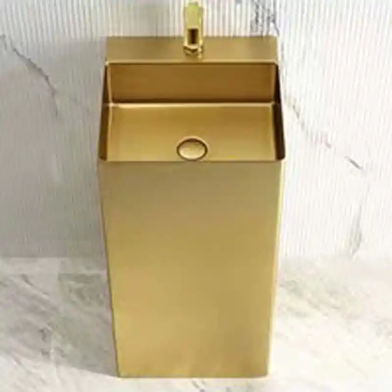 Schnelle Sch G8819 Gold Kare Monoblok Çelik Lavabo