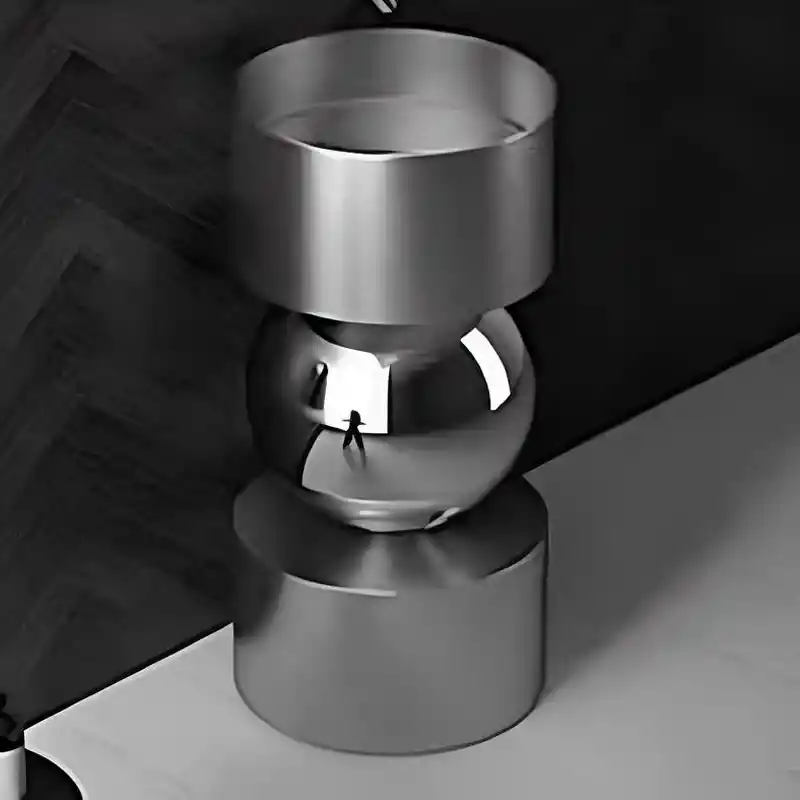 Schnelle Sch BL8828 Grey Oval Monoblok Çelik Lavabo