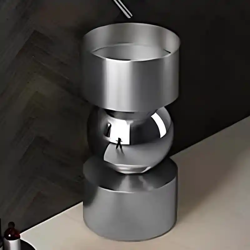 Schnelle Sch S8828 Chrome Oval Monoblok Çelik Lavabo