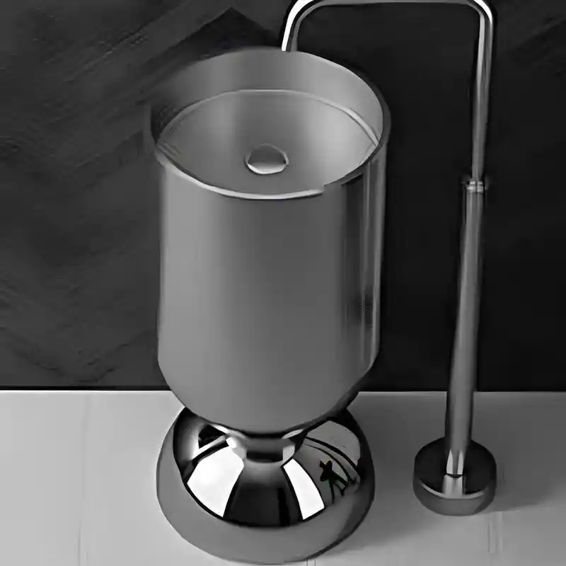 Schnelle Sch BL8829 Grey Oval Monoblok Çelik Lavabo