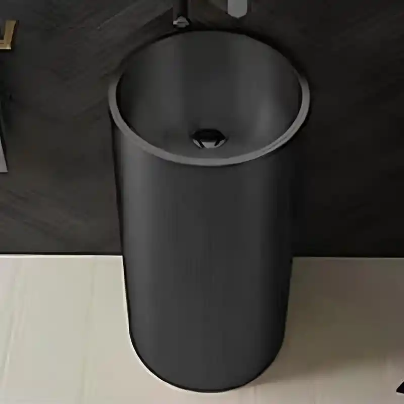 Schnelle Sch BK8831 Black Oval Monoblok Çelik Lavabo