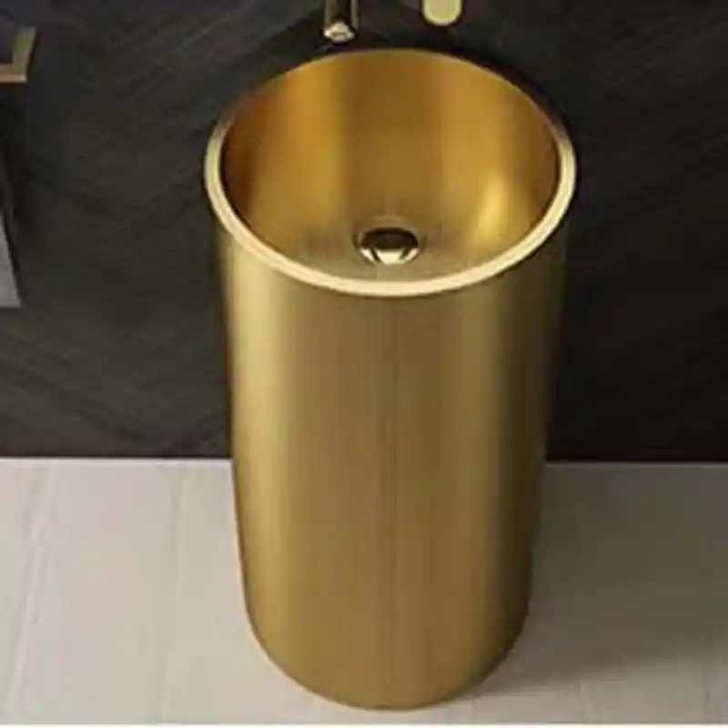 Schnelle Sch G8831 Gold Oval Monoblok Çelik Lavabo