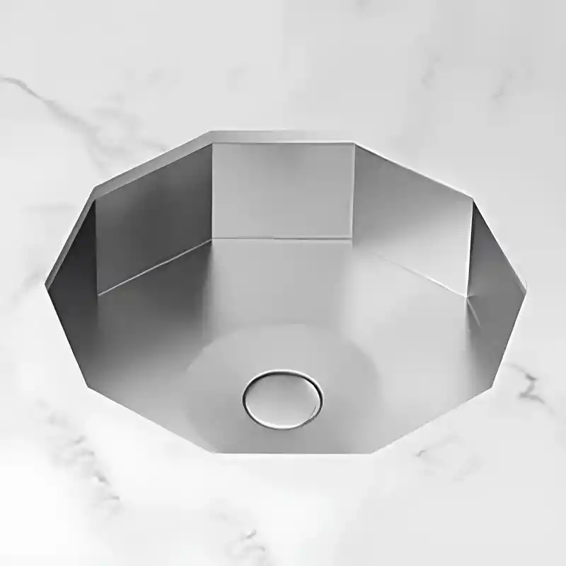 Schnelle Sch S206 Chrome Tezgah Altı Hegzagon Çelik Lavabo