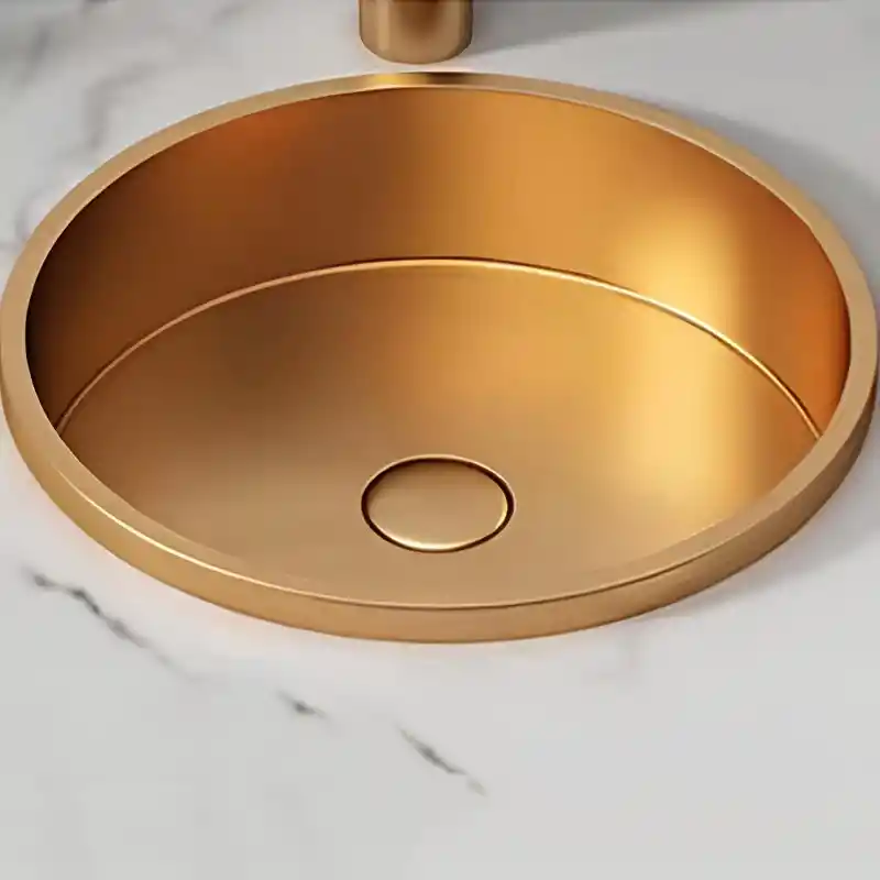 Schnelle Sch RG207 Rose Gold Tezgah Altı Oval Çelik Lavabo
