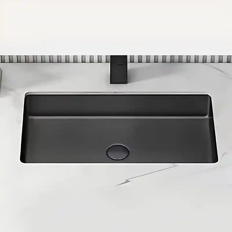 Schnelle Sch BK208 BlackTezgah Altı Dikdörtgen Çelik Lavabo