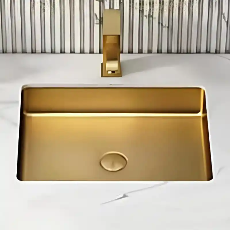 Schnelle Sch G202 Gold Tezgah Altı Dikdörtgen Çelik Lavabo