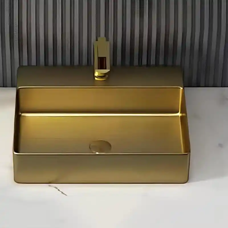 Schnelle Sch B5505 Rustik Tezgah Üstü Dikdörtgen Çelik Lavabo