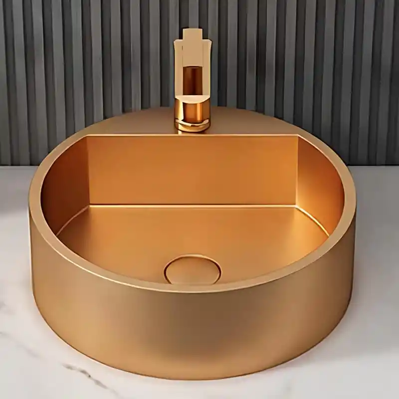 Schnelle Sch RG5506 Rose Gold Tezgah Üstü Oval Çelik Lavabo