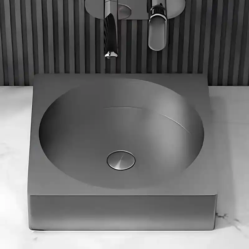 Schnelle Sch BL5507 Grey Tezgah Üstü Kare Çelik Lavabo